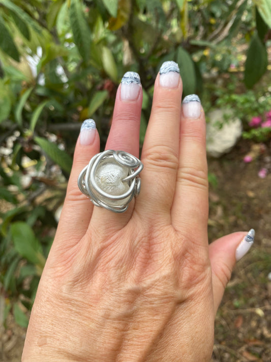 Bague Coeur blanche