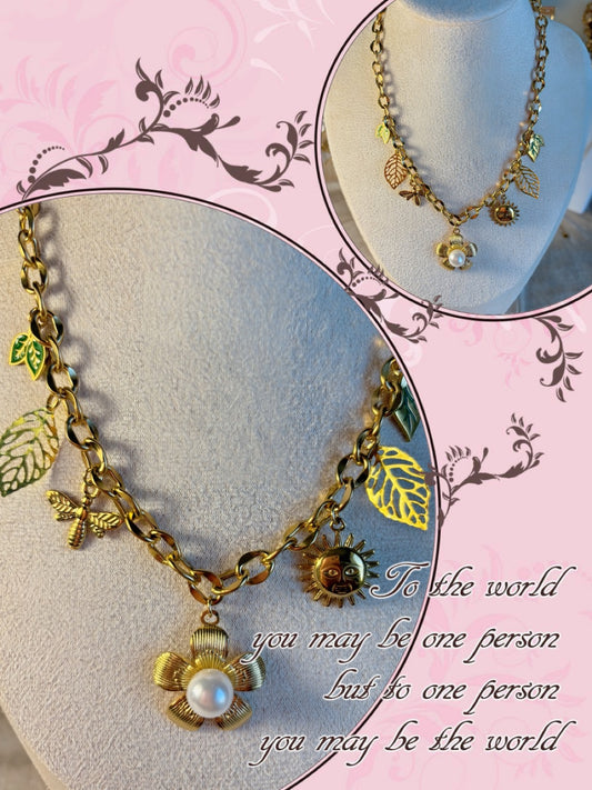 Collier Helena breloques